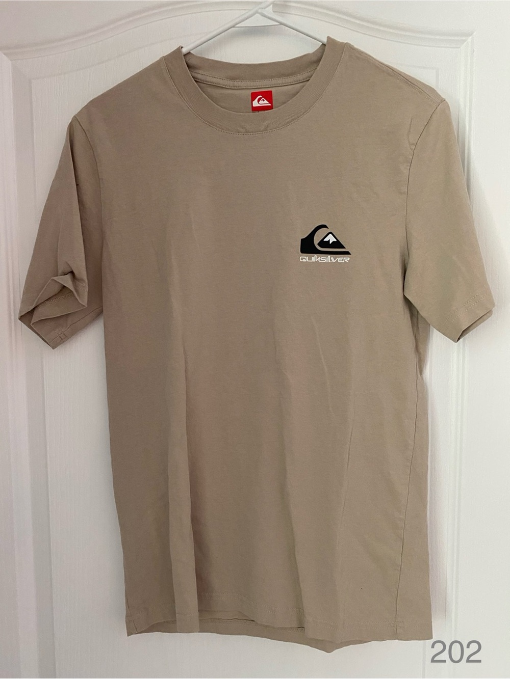 Quiksilver Short Sleeve Logo Tee in Taupe